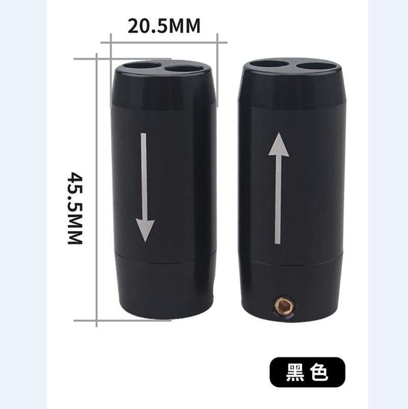 Audio Splitter Y - 4ชิ้นไฮไฟอลูมิเนียมY S Plitterลําโพงเสียงสายไฟอะแดปเตอร์เสียบ11มิลลิเมตร1to2X7มิลลิเมตร