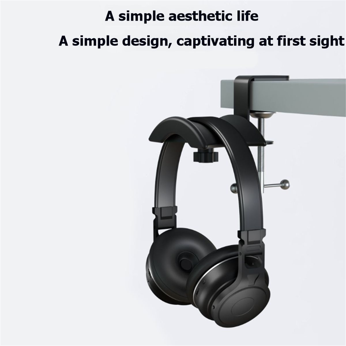 Headphone Stand Desk - ที่ยึดหูฟังสำหรับเล่นเกม DT75BG แบบปรับหมุนได้ ที่หนีบแขนยึดหูฟัง ที่แขวนหูฟัง ที่เก็บหูฟัง