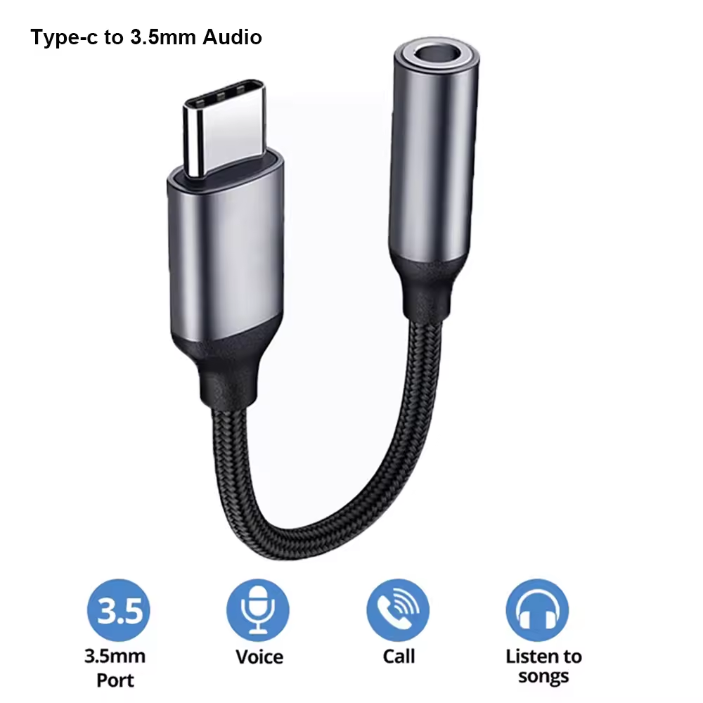 Audiophile Headphone Wired - อะแดปเตอร์เสียง USB C 3.5 มม. สายแปลง