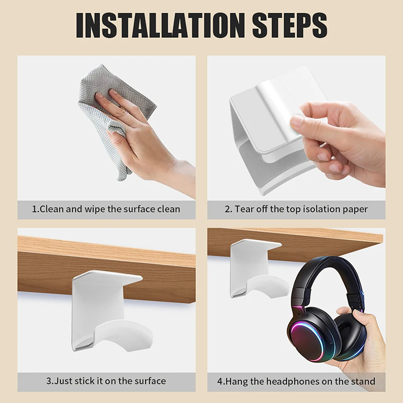 ขาตั้งหูฟังอเนกประสงค์แบบติดผน - Headphone Stand Desk บทวิจารณ์และราคา