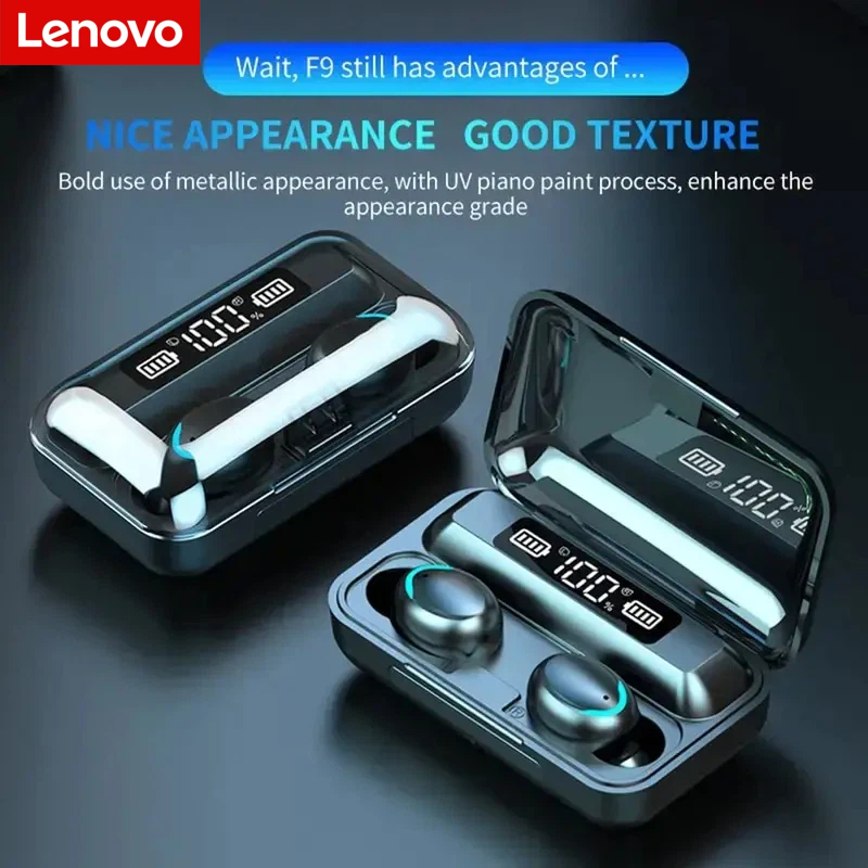 หูฟังไร้สายบลูทูธ Lenovo F9 -  - Earbuds Charging Case บทวิจารณ์และราคา