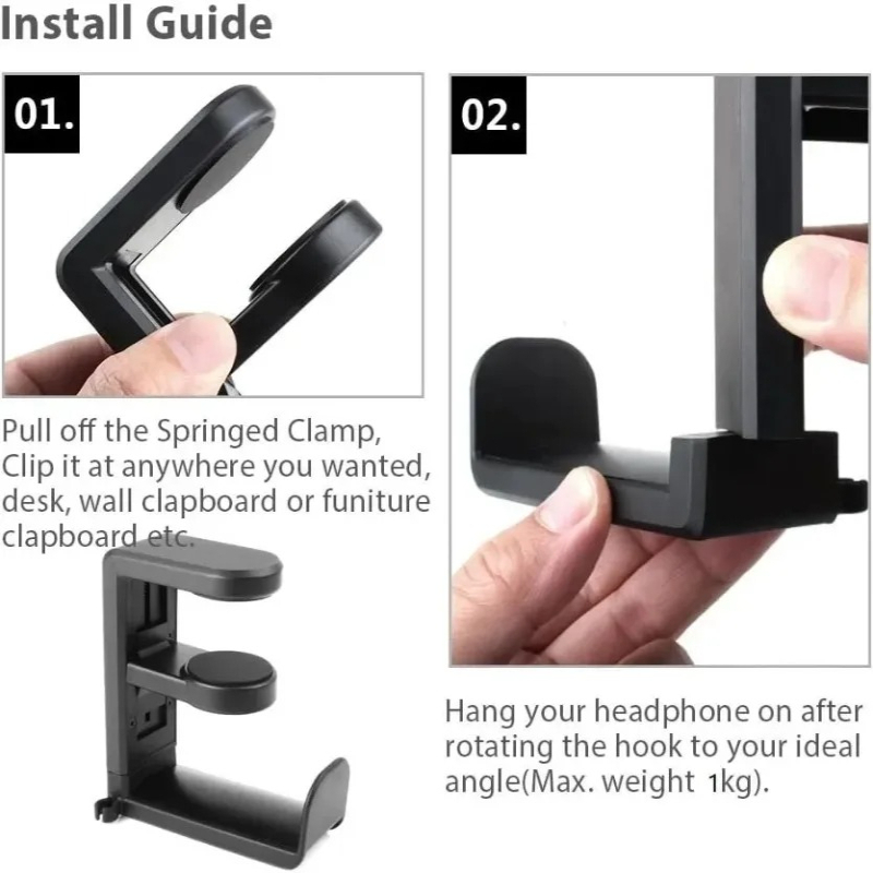 ที่แขวนหูฟังแบบหมุนได้ 360 องศ - Headphone Stand Desk บทวิจารณ์และราคา