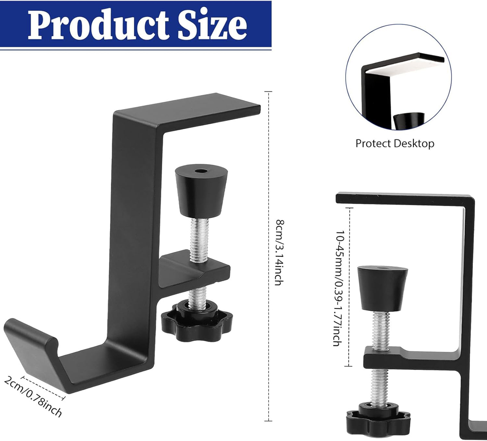 อลูมิเนียมอัลลอยด์หูฟังตะขอแขว - Headphone Stand Desk บทวิจารณ์และราคา
