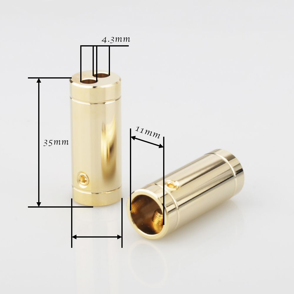 สายลำโพงชุบโครเมียม/ทอง 4 ชิ้น - Audio Splitter Y บทวิจารณ์และราคา